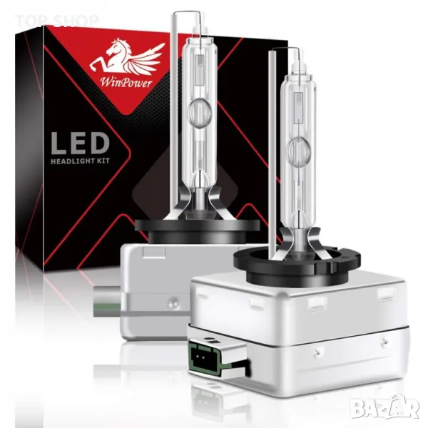 WinPower 35W D3S 6000K HID комплект Висококачествени  ксенонови крушки,3200 лумена,3000 часа, 2 бр., снимка 1