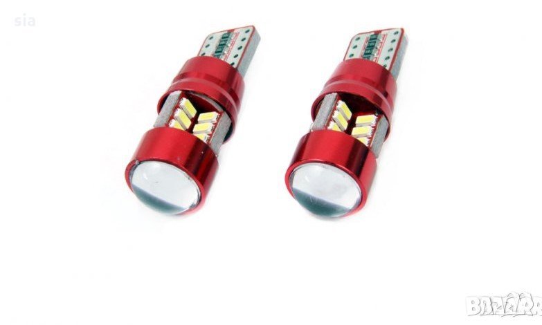 Диодна крушка Т10 led  canbus 27smd  (w5w) бял 12v / 2, снимка 1