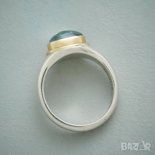 Ретро турски пръстен с лунен камък размер 56, снимка 1