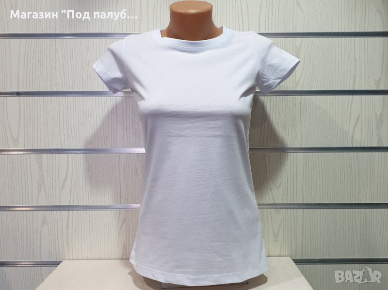 Нова дамска изчистена бяла тениска, снимка 1