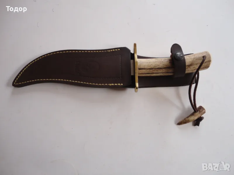 Невероятен ловен испански нож Apache рогова дръжка , снимка 1