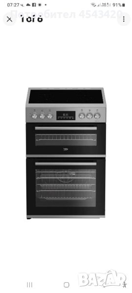 Керамична готварска печка с две фурни BEKO , снимка 1