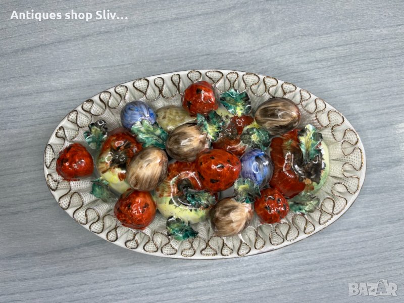 Декоративна порцеланова чиния с плодове. №4630, снимка 1