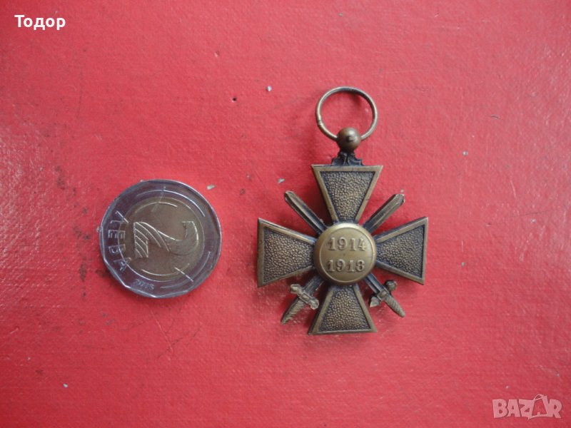 Военен бронзов медал орден кръст за храброст, снимка 1