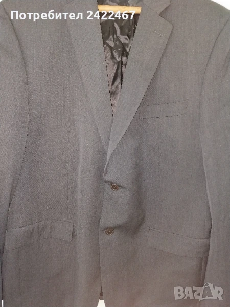 Мъжко елегантно тъмно сиво сако DKNY.120 см гръдна обиколка.От рамо до рамо 50см, снимка 1