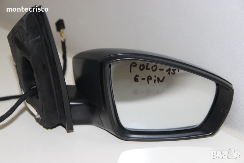 Дясно огледало VW Polo 6R 6C (2009-2017г.) 6R1857508K / 6 пина / 6C1857502C, снимка 1