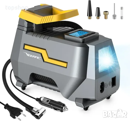 Чисто нов двуканален електрически компресор VEEAPE 150 PSI (12V и 220V)  