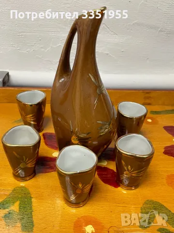 Сервиз за ракия Керамика, снимка 2 - Декорация за дома - 50356355