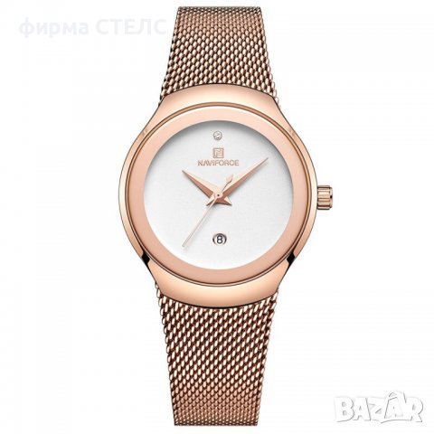 Дамски часовник Naviforce Quartz Watch, Златист, снимка 2 - Дамски - 40239353