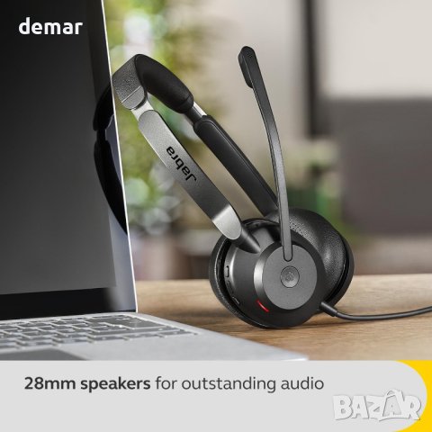 Jabra Evolve2 30 SE Кабелни шумопотискащи стерео слушалки с 2 микрофона, снимка 5 - Слушалки и портативни колонки - 44385215