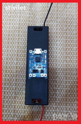 Контролер Литиева батерия Модул зареждане Платка за 5V 1A 18650 TP4056 micro USB +Кутия за  батерии , снимка 15 - Друга електроника - 39460955