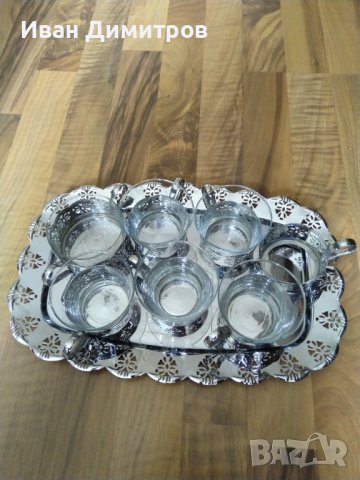 Старинен руски сервиз за чай Rz 8710-MET/Antique Russian tea set Rz 8710-MET, снимка 7 - Антикварни и старинни предмети - 36691040