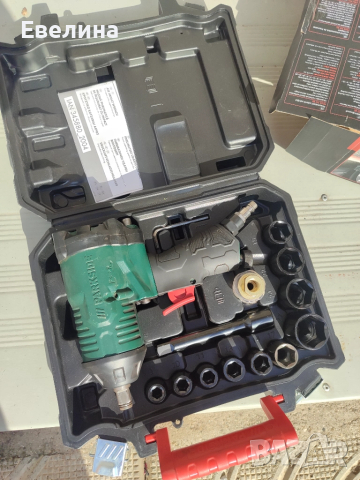 Ударен гайковерт на въздух Parkside пълен комплект, използван 1 път, снимка 5 - Други инструменти - 50445547