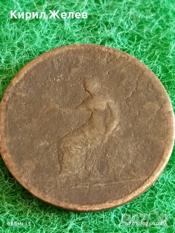 Стара монета пени Великобритания рядка за КОЛЕКЦИЯ ДЕКОРАЦИЯ 53160, снимка 2 - Нумизматика и бонистика - 53129017
