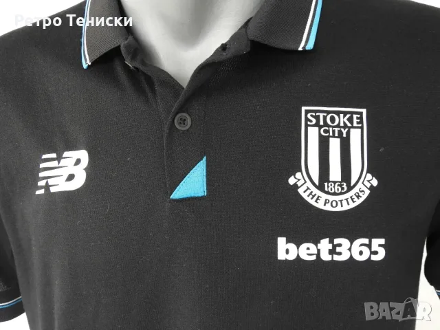 Тениска Stoke City New Balance — Мъже размер S Черно, снимка 2 - Тениски - 56314773