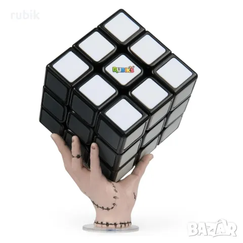 Оригинален магически пъзел Rubik’s Greyscale Wednesday Cube 3x3x3 - С цветни пластини