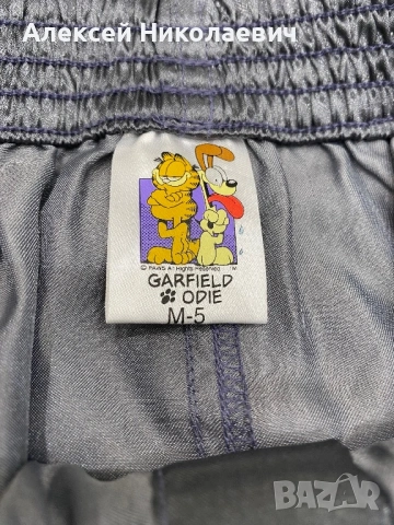 ОРИГИНАЛНИ Винтидж Сатенени Шорти Garfield & Odie "Bad Boys" - Лицензирани © PAWS, снимка 3 - Панталони - 54211622