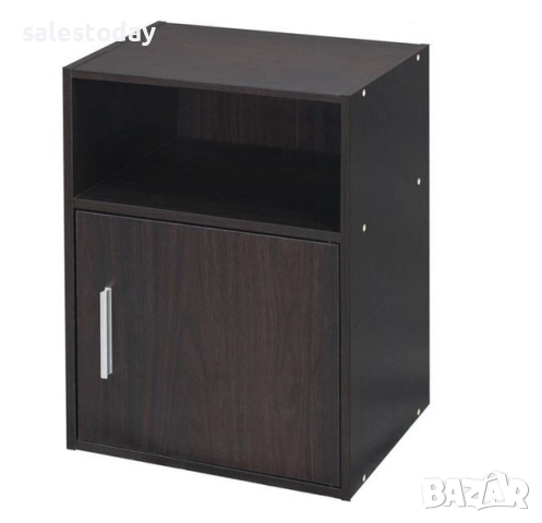 Нощно шкафче с рафт и вратичка 36х28х50см