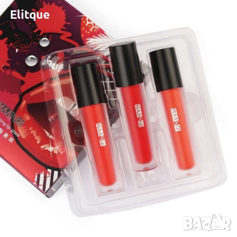 Комплект дълготраен хидратиращ гланц за устни в три нюанса на червеното HZS109, снимка 6 - Други - 52820397