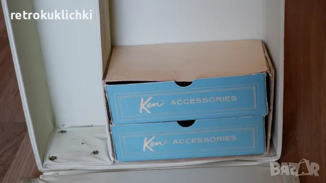 Куфарче-гардероб за кукли Барби и Кен от 60-те, Barbie, снимка 3 - Кукли - 51339362