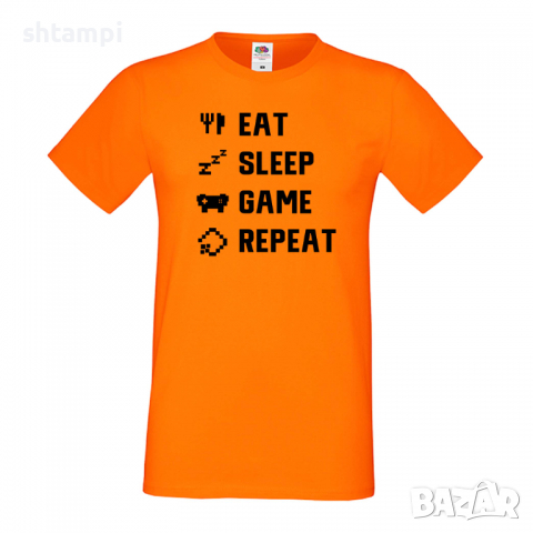 Мъжка тениска Game 4,Eat,Sleep,Game,Anime,Repeat,Ядене,Спане,Геймс,Подарък,Повторение,Празник,Игри, снимка 8 - Тениски - 36419170