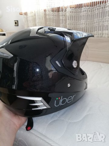 UBER с визьор и вградени очила - size XL 61-62, снимка 8 - Аксесоари и консумативи - 36788502