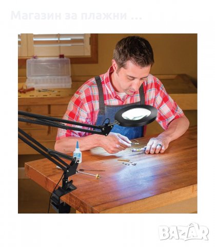 НАСТОЛНА СВЕТОДИОДНА ЛАМПА С ЛУПА 64LED - код 3121, снимка 9 - Педикюр и маникюр - 34129961