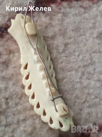 Брошка за коса от слонова кост 42258, снимка 2 - Аксесоари за коса - 52195630