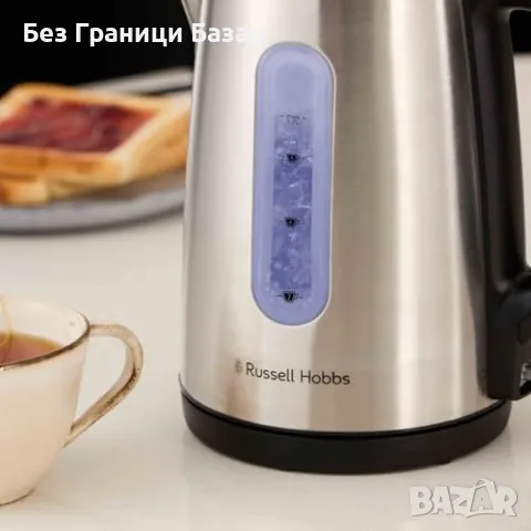 Нова Електрическа кана Russell Hobbs 1.7L, неръждаема стомана, 3000W, снимка 5 - Други - 47384347