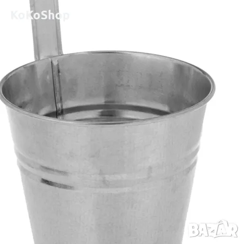 Кашпа за парапет-Ø11x22 см./метална кашпа, снимка 2 - Саксии и кашпи - 49712190