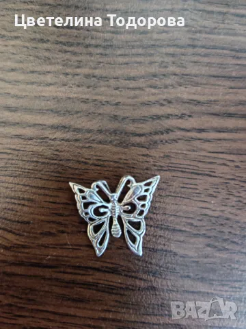 нова сребърна висулка пеперуда