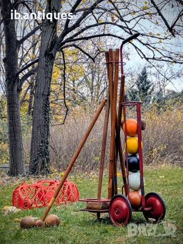 Стар комплект за крокет , снимка 2 - Други спортове - 52777810