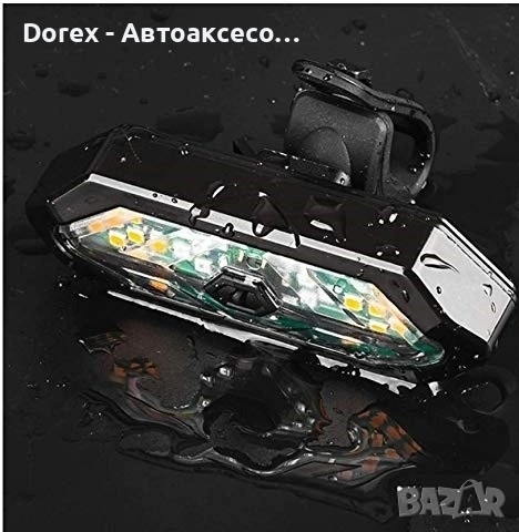Комплект за велосипед задна LED светлина с мигачи и клаксон USB, снимка 11 - Аксесоари и консумативи - 54197181