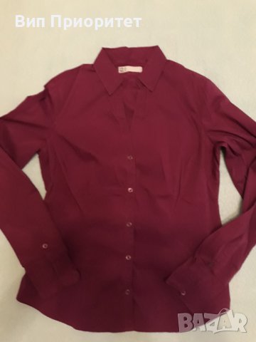 Лилава риза 100 % еластан , супер елегантен модел, много впечатляващ, дълъг ръкав   , снимка 9 - Ризи - 37510187