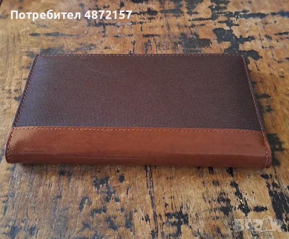 визитник изкуствена кожа кафяв луксозен за 72 визитки, снимка 5 - Портфейли, портмонета - 55737142