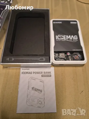 sharge ICEMAG magnetic power bank, първата в света 10000mAh батерия с активно охлаждане за MagSafe

, снимка 3 - Външни батерии - 49939666