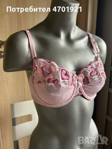 Дамски розов сутиен с дантела, снимка 3 - Бельо - 53136549