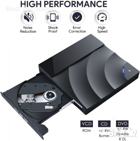 Външно CD DVD устройство/ записвачка Oudekay Ultra Slim Touch, снимка 3 - Други - 36745777