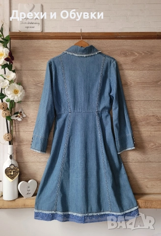 Нова дънкова винтидж рокля , снимка 3 - Рокли - 52710074