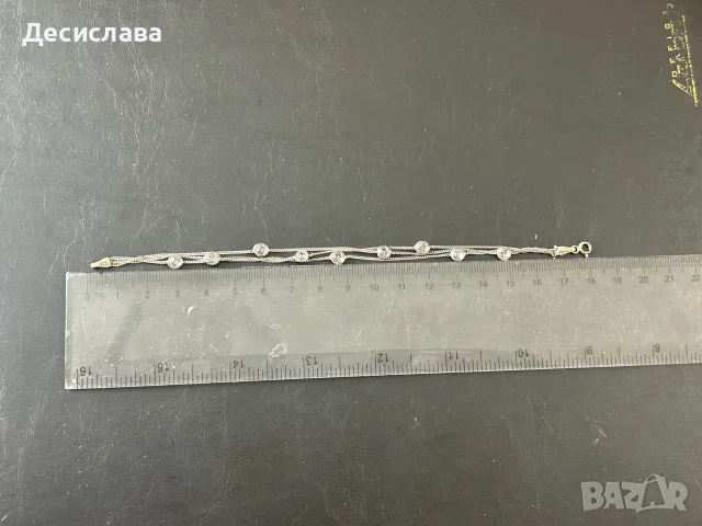 Сребърна гривна, снимка 3 - Гривни - 56357681