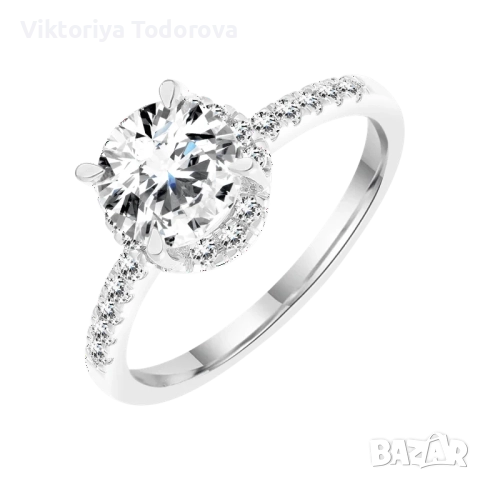 Нови обеци  сребро с 1карат диаманти-СПЕЦИАЛНА ОФЕРТА-НА ЦЕНАТА НА 0,50К, снимка 7 - Обеци - 48810357