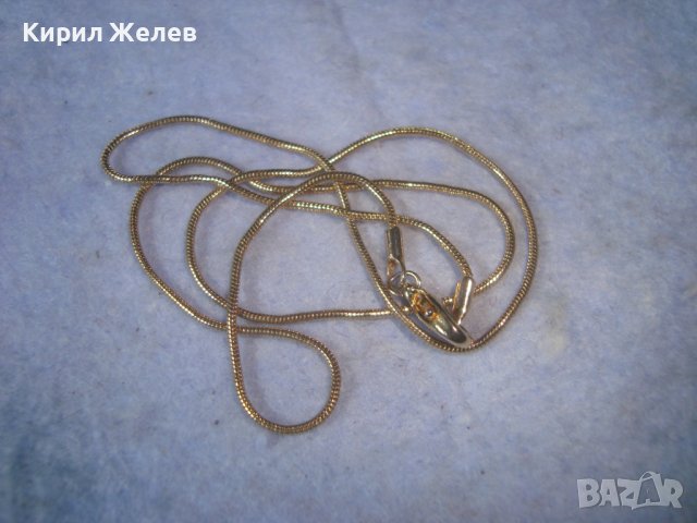 КРАСИВА ПОЗЛАТЕНА НЕЖНА ВЕРИЖКА от БЛАГОРОДНА СТОМАНА ЛАНЧЕ СИНДЖИРЧЕ КОЛИЕ 29055