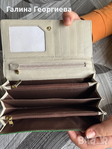 ЛУКС портфейл Ван Гог от естествена кожа и ръчна изработк, снимка 3 - Портфейли, портмонета - 44115165