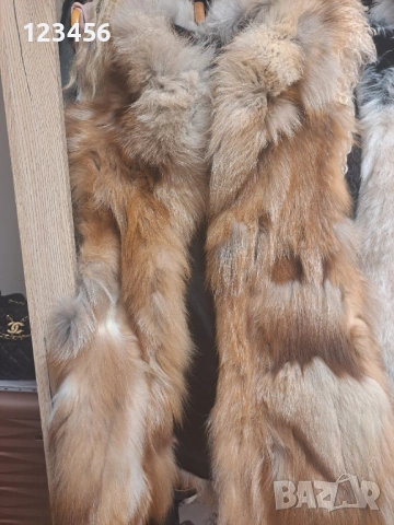 Естествен косъм с качулка и закопчаване, снимка 7 - Елеци - 54087089