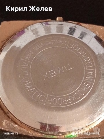 Стар механичен часовник TIMEX рядък ПОЗЛАТЕН за КОЛЕКЦИЯ 33906, снимка 7 - Антикварни и старинни предмети - 51724166