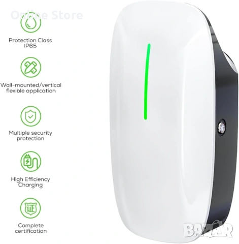 Зарядно устройство Type 2 за електромобил 7kW – 32A, Wi-Fi, 5 м кабел, IP65, снимка 3 - Аксесоари и консумативи - 54176345