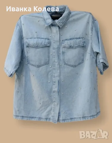 Дънкова риза Only 2XL , снимка 5 - Ризи - 56462994