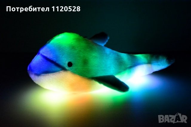Светещ плюшен делфин с LED светлини, снимка 7 - Плюшени играчки - 31066790