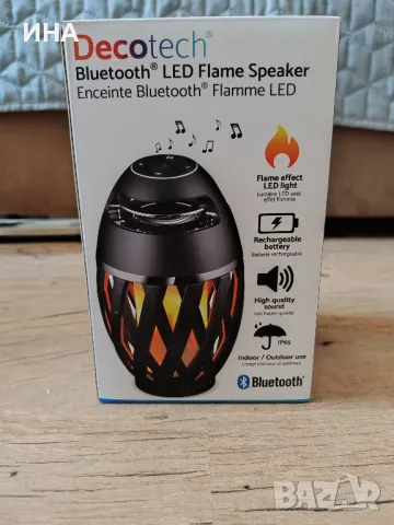 Decotech bluetooth "огнена" LED колонка, снимка 2 - Bluetooth тонколони - 47913150