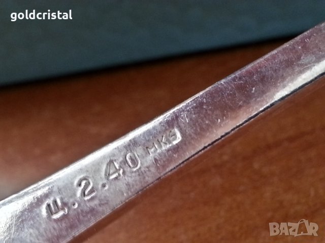 Руски посребрени лъжички, снимка 4 - Антикварни и старинни предмети - 38504616